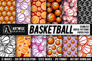 Basketball Digital Paper Graphics: A Versatile Tool for Creative Projects