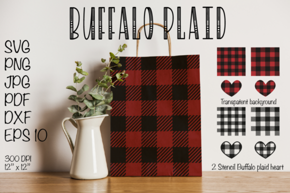 Buffalo Plaid Heart SVG for Creative Projects