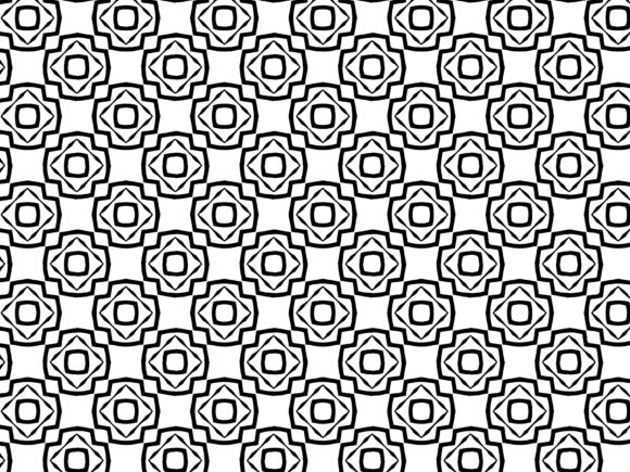 Fractal Pattern Flower Square Design