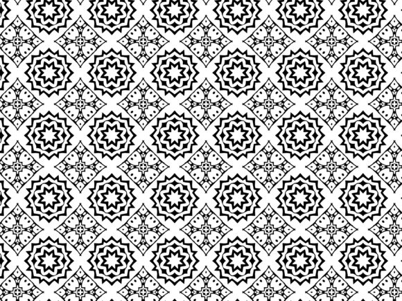 Fractal Pattern Flower Thick Square Design