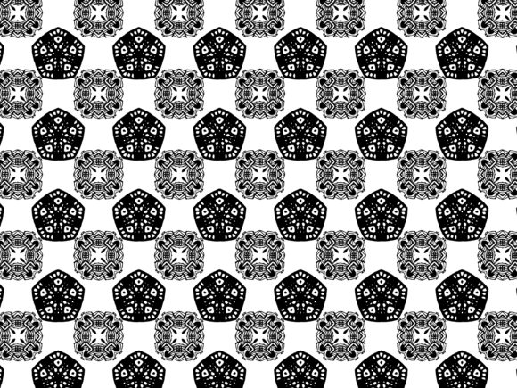 Fractal Pattern Pentagon Flower
