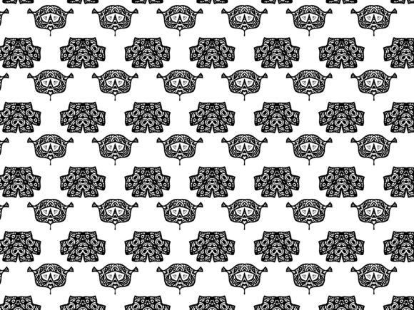 Fractal Pattern Pig Mask Design Collection