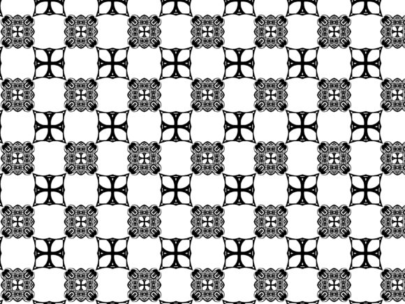 Fractal Pattern Square Thick