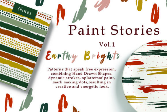 Paint Story Abstract Digital Pattern