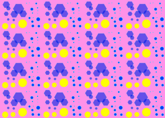 Seamless Pattern Hexagon Circle Pink