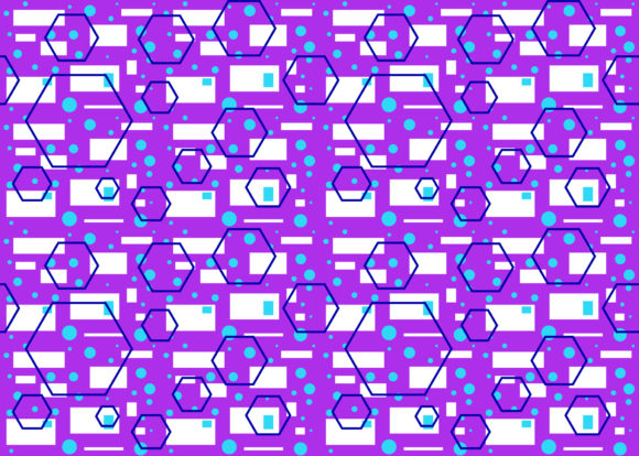 Seamless Pattern Hexagon Circle Square