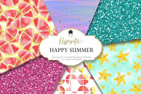 Summer Glitter Pattern for Creative Projects