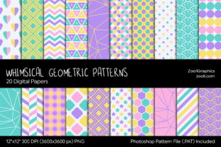 Whimsical Geometric Digital Papers: A Versatile Tool for Creative Projects